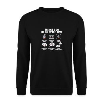 Graupapagei African Grey Parrot Papagei - Unisex Pullover - Schwarz - Vorne - Alina (178cm) & Michal (187cm)