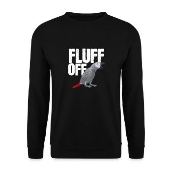 Graupapagei African Grey Parrot Papagei - Unisex Sweatshirt - black - Front - Alina (178cm) & Michal (187cm)