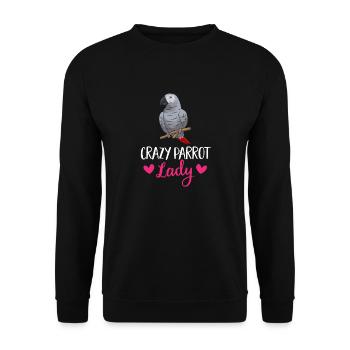 Graupapagei African Grey Parrot Papagei - Unisex Pullover - Schwarz - Vorne - Alina (178cm) & Michal (187cm)