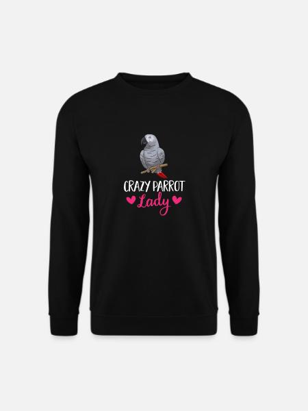 Graupapagei African Grey Parrot Papagei - Unisex Pullover - Schwarz