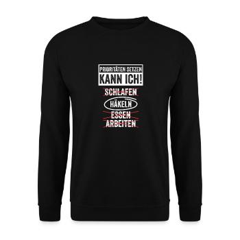 Stricken Nähen Häkeln - Unisex Pullover - Schwarz - Vorne - Alina (178cm) & Michal (187cm)