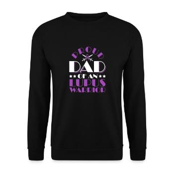Ich Trage Lila Für Lupus Awareness Lupus Warrior - Unisex Pullover - Schwarz - Vorne - Alina (178cm) & Michal (187cm)