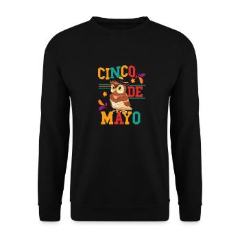 Cinco De Mayo Owl Enthusiast Birds Of Prey - Sweat-shirt Unisexe - noir - Devant - Alina (178cm) & Michal (187cm)