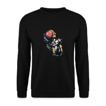 Chihuahua | Ballon | Niedlicher Hund | Welpe | - Unisex Pullover - Schwarz - Vorne - Alina (178cm) & Michal (187cm)