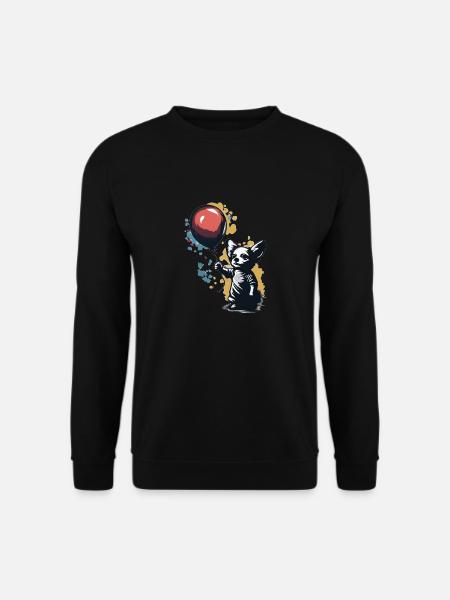 Chihuahua | Ballon | Chien mignon | Chiot | Drôle - Sweat-shirt Unisexe - noir