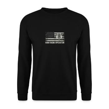 Amateurfunk Amateurfunker Amateurfunker - Unisex Pullover - Schwarz - Vorne - Alina (178cm) & Michal (187cm)