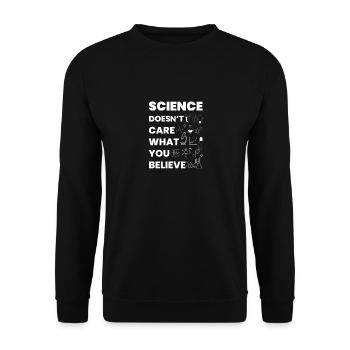 Sciences Chimie Biologie Professeur de physique - Sweat-shirt Unisexe - noir - Devant - Alina (178cm) & Michal (187cm)