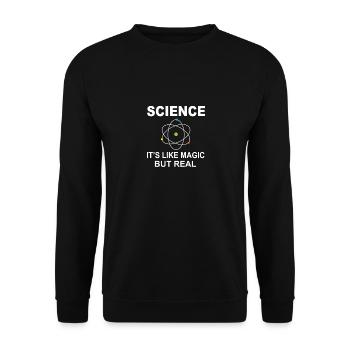 Science Chemistry Biology Teacher Physics - Unisex Sweatshirt - black - Front - Alina (178cm) & Michal (187cm)
