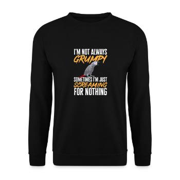 Graupapagei Perroquet gris d’Afrique Papagei - Sweat-shirt Unisexe - noir - Devant - Alina (178cm) & Michal (187cm)