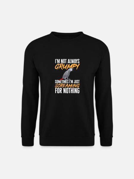 Graupapagei African Grey Parrot Papagei - Unisex Pullover - Schwarz