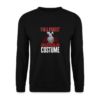 Graupapagei African Grey Parrot Papagei - Unisex Pullover - Schwarz - Vorne - Alina (178cm) & Michal (187cm)