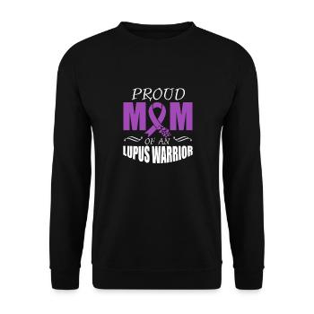 Lupus Awareness Stolze Mutter Eines Lupus-kriegers - Unisex Pullover - Schwarz - Vorne - Alina (178cm) & Michal (187cm)