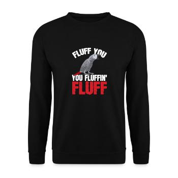 Graupapagei African Grey Parrot Papagei - Unisex Sweatshirt - black - Front - Alina (178cm) & Michal (187cm)