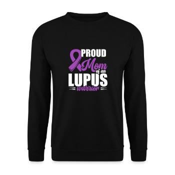 Lupus Awareness Stolze Mutter Eines Lupus-kriegers - Unisex Pullover - Schwarz - Vorne - Alina (178cm) & Michal (187cm)