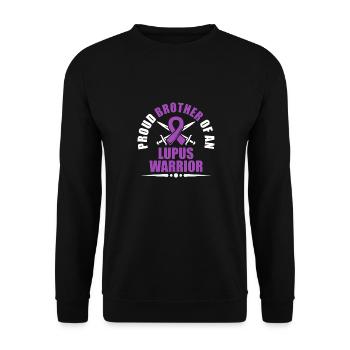 Lupus Consciousness Proud Brother One - Unisex Sweatshirt - black - Front - Alina (178cm) & Michal (187cm)