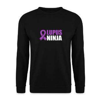 Lupus-bewusstsein Lupus-krieger - Unisex Pullover - Schwarz - Vorne - Alina (178cm) & Michal (187cm)