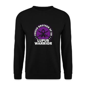 Lupus-bewusstsein Stolzer Bruder Eines - Unisex Pullover - Schwarz - Vorne - Alina (178cm) & Michal (187cm)