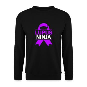 Lupus-bewusstsein Lupus-krieger - Unisex Pullover - Schwarz - Vorne - Alina (178cm) & Michal (187cm)