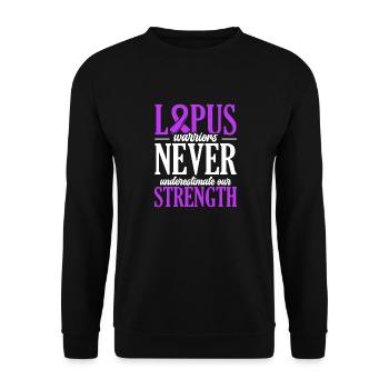 Les guerriers du lupus ne sous-estiment jamais notre force - Sweat-shirt Unisexe - noir - Devant - Alina (178cm) & Michal (187cm)