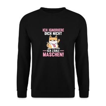 Häkeln Nähen Stricken - Unisex Pullover - Schwarz - Vorne - Alina (178cm) & Michal (187cm)