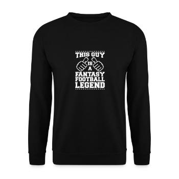 American Football Fans Fantasy Football Player - Unisex Sweatshirt - black - Front - Alina (178cm) & Michal (187cm)