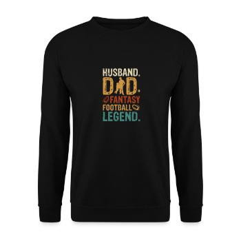 American Football Fans Fantasy Football Player - Unisex Sweatshirt - black - Front - Alina (178cm) & Michal (187cm)