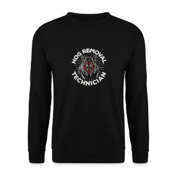 Technicien en enlèvement de porcs Chasse au sanglier - Sweat-shirt Unisexe - noir - Devant - Alina (178cm) & Michal (187cm)