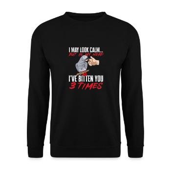Graupapagei African Grey Parrot Papagei - Unisex Pullover - Schwarz - Vorne - Alina (178cm) & Michal (187cm)