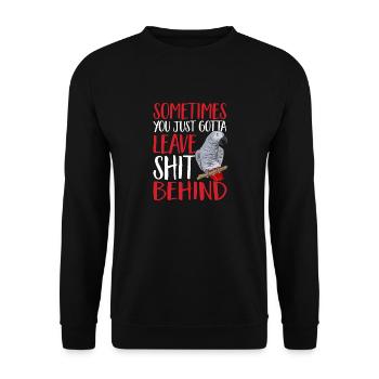 Graupapagei African Grey Parrot Papagei - Unisex Pullover - Schwarz - Vorne - Alina (178cm) & Michal (187cm)