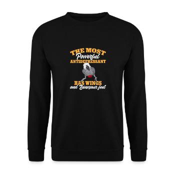 Graupapagei African Grey Parrot Papagei - Unisex Sweatshirt - black - Front - Alina (178cm) & Michal (187cm)