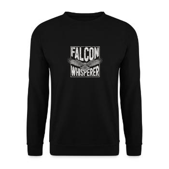 Falcon Whisperer Love Birds Hunter Falconry Hunting - Unisex Sweatshirt - black - Front - Alina (178cm) & Michal (187cm)