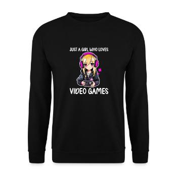 Gaming Console PC Gamer Girl Gamer Girl - Unisex Sweatshirt - black - Front - Alina (178cm) & Michal (187cm)