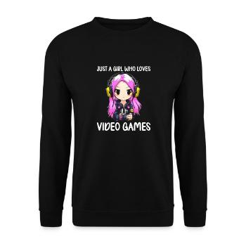 Gaming Console PC Gamer Girl Gamer Girl - Unisex Sweatshirt - black - Front - Alina (178cm) & Michal (187cm)
