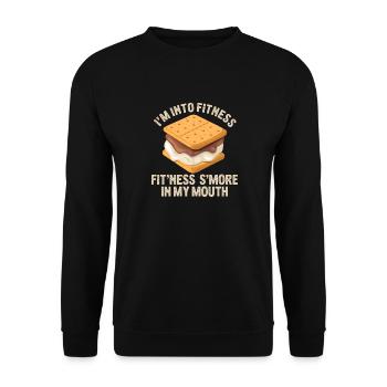 Fun s’mores guimauves camping fitness gym - Sweat-shirt Unisexe - noir - Devant - Alina (178cm) & Michal (187cm)