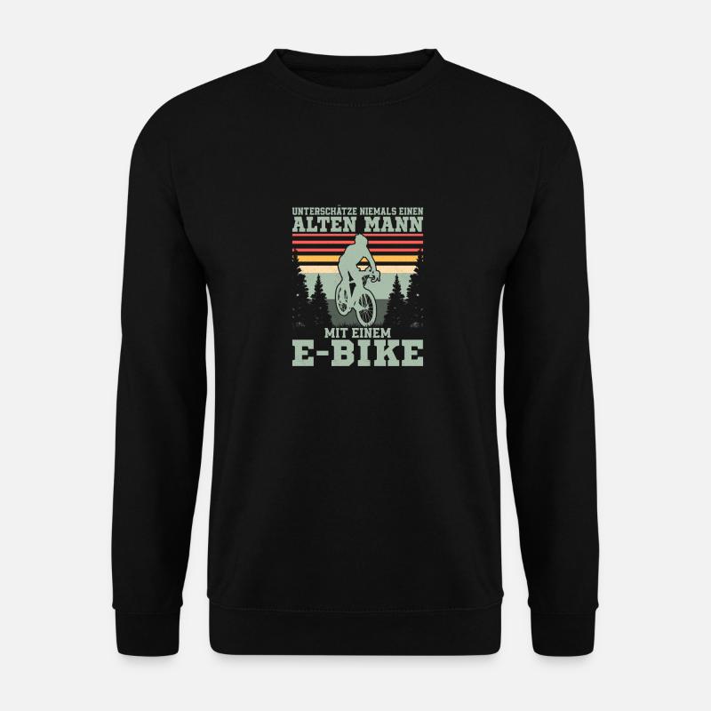 Unterschätze niemals einen alten Mann mit einem E- - Unisex Pullover - Schwarz