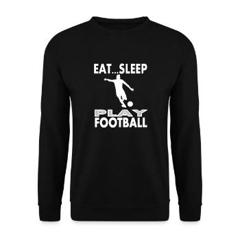 Fußballspielen Fußballfeld Fußballfan Geschenkidee - Unisex Pullover - Schwarz - Vorne - Alina (178cm) & Michal (187cm)