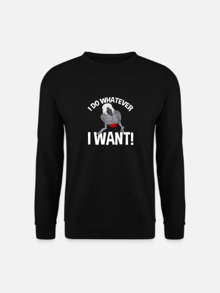 Graupapagei African Grey Parrot Papagei - Unisex Sweatshirt - black