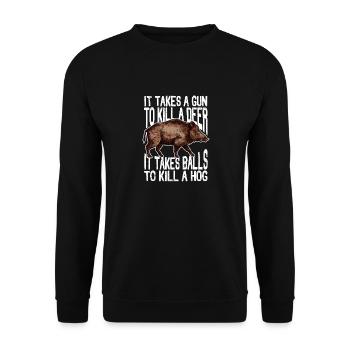 Vous avez besoin d’une arme à feu pour tuer un cerf, et - Sweat-shirt Unisexe - noir - Devant - Alina (178cm) & Michal (187cm)
