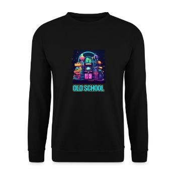 Arcade Gaming Retro Slots Games 80s Gamer - Unisex Sweatshirt - black - Front - Alina (178cm) & Michal (187cm)