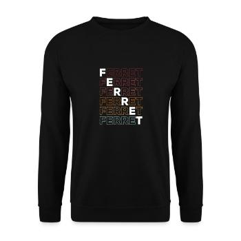 Retro Cute Ferret Vintage Weasel - Sweat-shirt Unisexe - noir - Devant - Alina (178cm) & Michal (187cm)