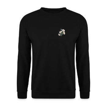 Patch Daisy Flowers Lover Cool Floral Vintage Pun - Unisex Sweatshirt - black - Front - Alina (178cm) & Michal (187cm)