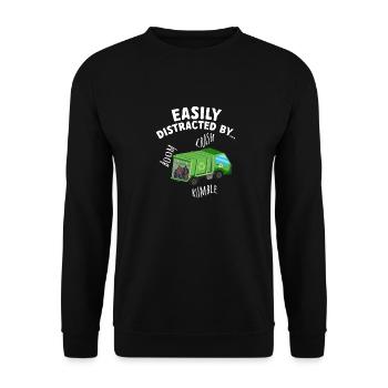 Garbage trucks, garbage day, garbage collection - Unisex Sweatshirt - black - Front - Alina (178cm) & Michal (187cm)