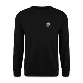 Awesome Floral Flowers Patch Neuheit Coole Gänseblümchen - Unisex Pullover - Schwarz - Vorne - Alina (178cm) & Michal (187cm)
