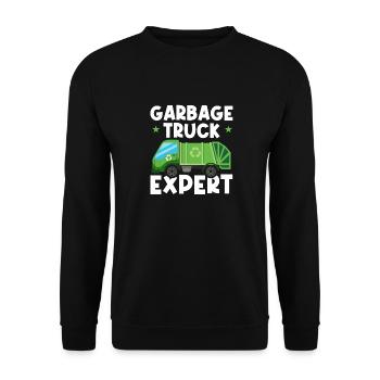 Garbage trucks, garbage day, garbage collection - Unisex Sweatshirt - black - Front - Alina (178cm) & Michal (187cm)