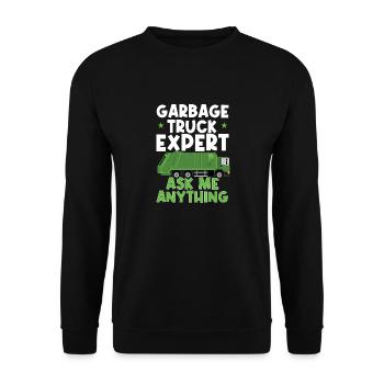 Garbage trucks, garbage day, garbage collection - Unisex Sweatshirt - black - Front - Alina (178cm) & Michal (187cm)