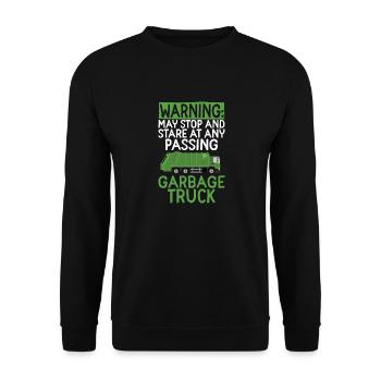 Garbage trucks, garbage day, garbage collection - Unisex Sweatshirt - black - Front - Alina (178cm) & Michal (187cm)