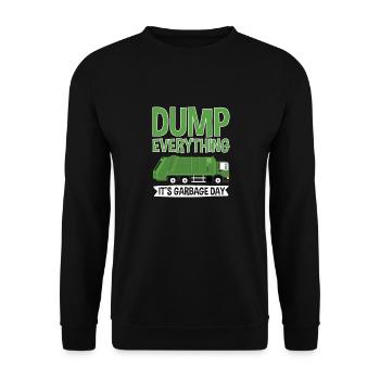 Garbage trucks, garbage day, garbage collection - Unisex Sweatshirt - black - Front - Alina (178cm) & Michal (187cm)