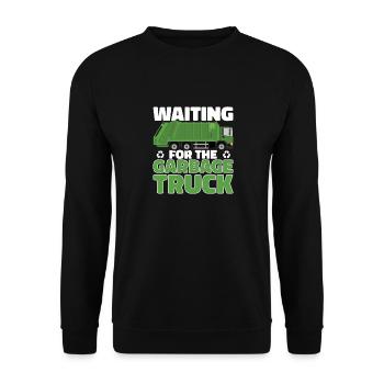 Garbage trucks, garbage day, garbage collection - Unisex Sweatshirt - black - Front - Alina (178cm) & Michal (187cm)