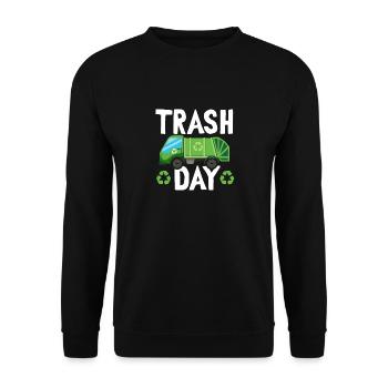 Garbage trucks, garbage day, garbage collection - Unisex Sweatshirt - black - Front - Alina (178cm) & Michal (187cm)