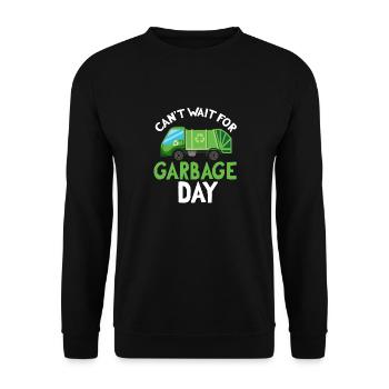 Garbage trucks, garbage day, garbage collection - Unisex Sweatshirt - black - Front - Alina (178cm) & Michal (187cm)
